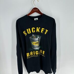 Vintage Universal Studios Bucket Brigade Fear Factory Graphic T-Shirt Black Sz L